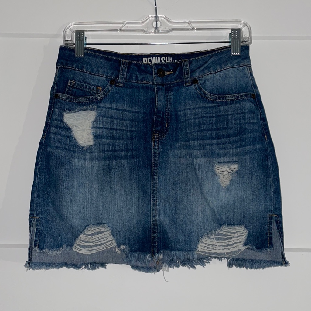 3 For 20 Distressed Denim Skirt
